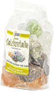 SALZKRISTALL-MIX  aus KALA-NAMAK, HALIT, SALZKRISTALLE REINES ROSA ( bekannt als Himalaya Salz) und SALZ MIT KUPFER   300 Gramm Beutel