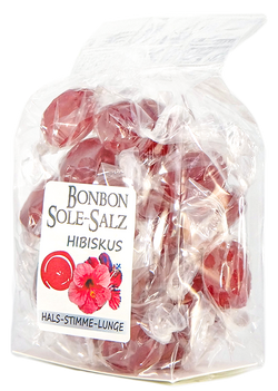 Salzbonbons aus rosa Kristallsalz-Sole - Hibiskus 100 g