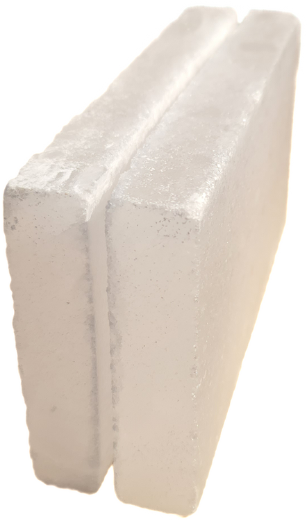 Salzziegel Weiss - 5cm*10cm*20cm mit eingefräster Nut
