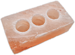 Teelichthalter „3-FACHER” Salzblock M