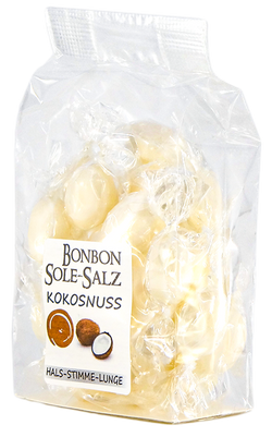 SALZBONBONS AUS HIMALAYA-KRISTALLSALZ-SOLE - KOKOS  100g