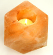 Salzkristall - Teelichthalter "Diamant Gross"