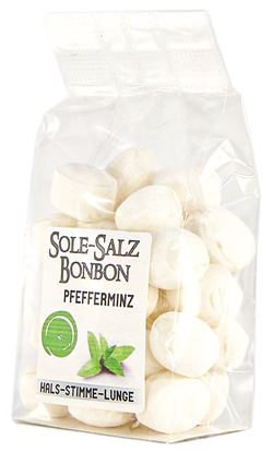 Kristall Salinenbonbons aus Natursole - Minze 100 g
