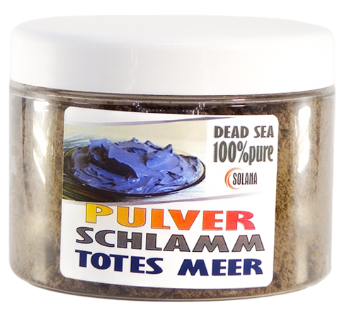 Totes Meer Schlamm Pulver Kunststoffglas 500 Gramm