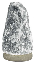 Natürliche Salzkristalllampen grau 4-5 kg mit weisser Marmorsockel