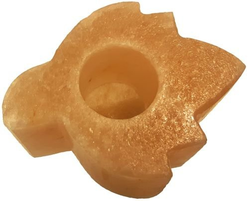 Salzkristall - Teelichthalter "Blatt"