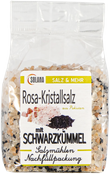 SALZKRISTALLE  REINES ROSA ( bekannt als Himalaya Salz) MIT SCHWARZKÜMMEL  300 Gramm Beutel