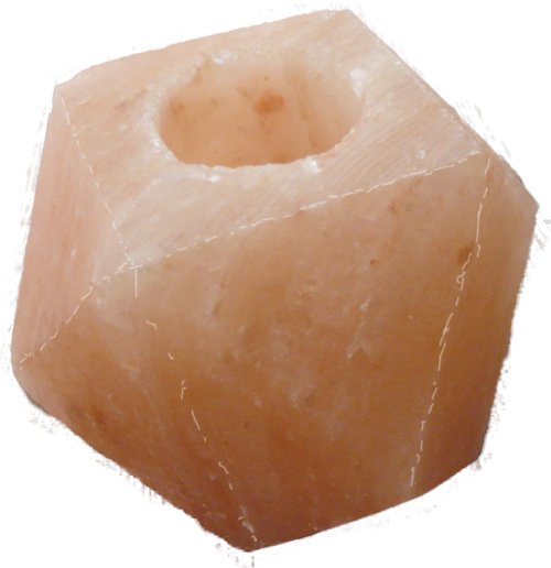 Salzkristall - Teelichthalter "Diamant Gross"