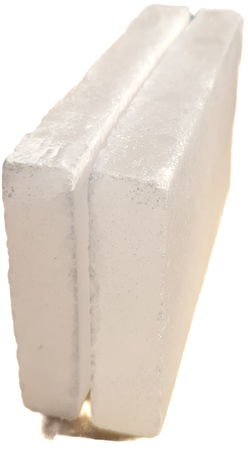 Salzziegel Weiss - 5cm*10cm*20cm mit eingefräster Nut 