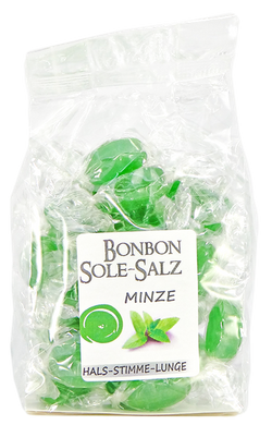 SALZBONBONS AUS ROSA-KRISTALLSALZ-SOLE - MINZE 100g 