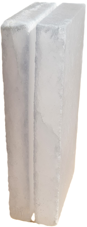 Salzziegel Weiss - 5cm*10cm*20cm mit eingefräster Nut 