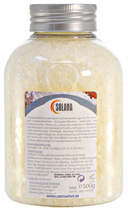 Carnalit - hoch mineralisiertes Salz aus dem Totem Meer Flasche 500 G