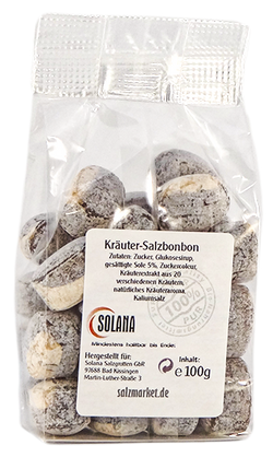 KRISTALL SALINENBONBONS AUS NATURSOLE - KRÄUTER  100g