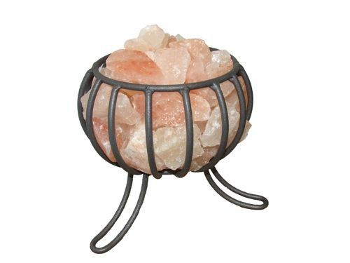 Salzkristalllampe - Feuerkorb graphite