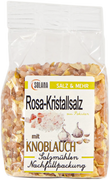 Salzkristalle Reines Rosa (bekannt als Himalaya Salz) mit Knoblauch 300 Gramm Beutel