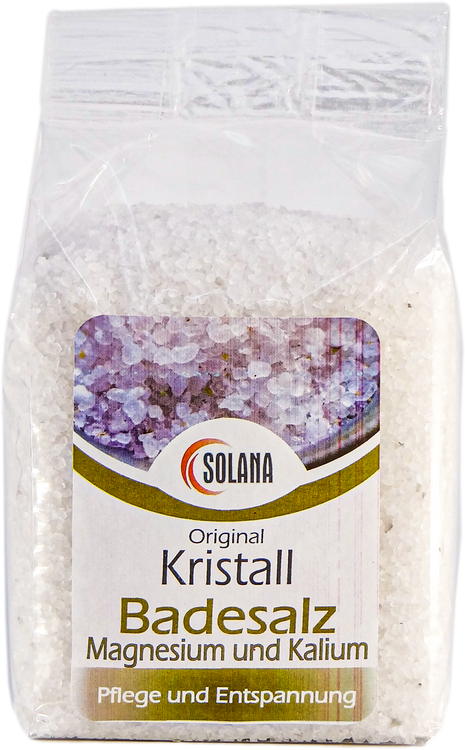 Kristallbadesalz mit Magnesium und Kalium Körnung 1-2 mm 300 G