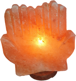 Salzlampe Hände