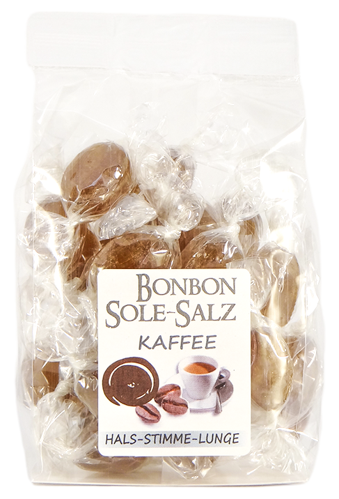 SALZBONBONS AUS HIMALAYA-KRISTALLSALZ-SOLE - KAFFEE 100g