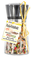 AVANGARDE SALZ-MÜHLE - ROSA KRISTALLSALZ (bekannt als Himalaya Salz) mit buntem Pfeffer 180 Gramm