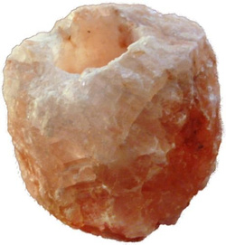 Salzkristall - Teelichthalter "Natur" gross Von 1,1 kg