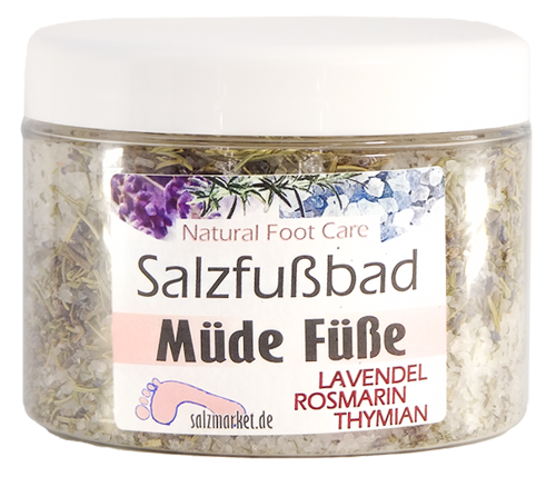 SALZFUßBAD FÜR MÜDE FÜßE Glas 500 g