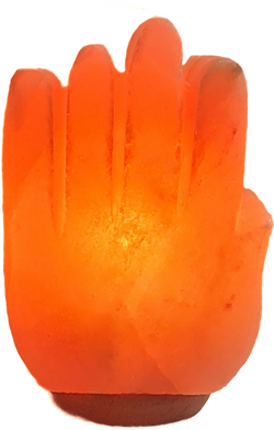 Salzlampe Hand