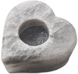 Salzkristall - Teelichthalter „Herz” Grey