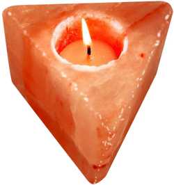 Salzkristall - Teelichthalter "Triangle"