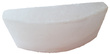 Salzziegel Weiss - 5cm*10cm*20cm einseitig halbrund