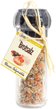 CLASSIC SALZ-MÜHLE - ROSA KRISTALLSALZ (bekannt als Himalaya Salz) - BROTSALZ -  mit Schwarzkümmel, Kümmel, Anis, Fenchel, Rosmarin 105 Gramm