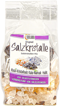 Salzkristallen-Mix aus Kala-Namak, Halit und Salzkristalle Reines Rosa (bekannt als Himalaya Salz) 600 Gramm Beutel