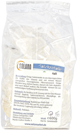Salzkristalle Himalaya-Halit 600 Gramm Beutel