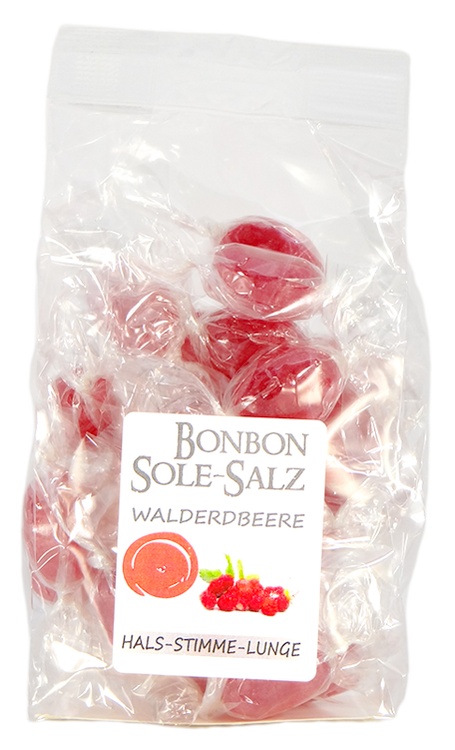 Salzbonbons aus Himalaya-Kristallsalz-Sole - Walderdbeere 100 g