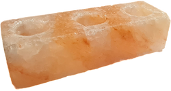 Teelichthalter „3-FACHER” Salzblock M