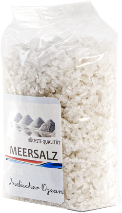 Meersalz Körnung 1-10 mm 300 Gramm Beutel