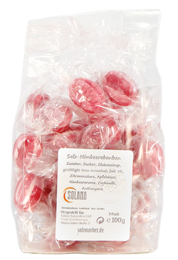 Salzbonbons aus Himalaya-Kristallsalz-Sole - Himbeere 100 g