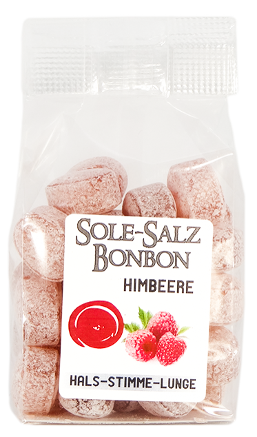 Kristall Salinenbonbons aus Natursole - Himbeere 100 g