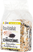 Salzkristalle Reines Rosa (bekannt als Himalaya Salz) mit Schwarzkümmel 300 Gramm Beutel