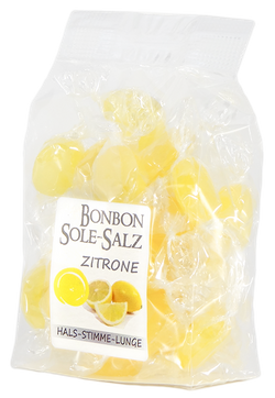 SALZBONBONS AUS HIMALAYA-KRISTALLSALZ-SOLE - ZITRONE  100g